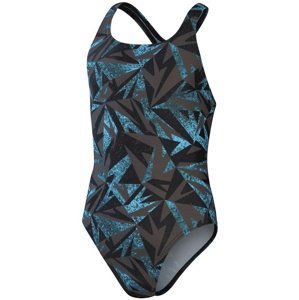 Speedo hyper boom allover medalist girl black/bolt/dove grey 140cm