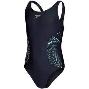 Speedo placement muscleback girl true navy/bondi blue/spritz 164cm