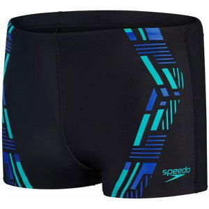 Speedo tech print aquashort black/chroma blue/aquarium l - uk36