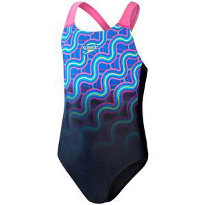 Speedo digital placement splashback girl navy/rose violet/blue/yellow