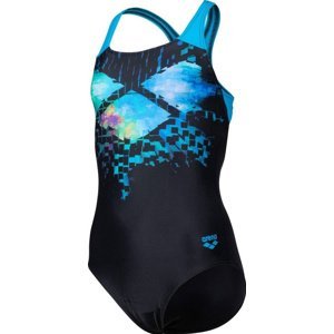 Arena girls multi pixels swim pro back black/turquoise 164cm