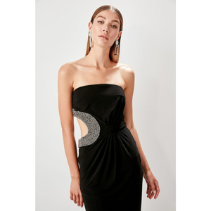 Trendyol Black Accessory Detailed Evening Dress