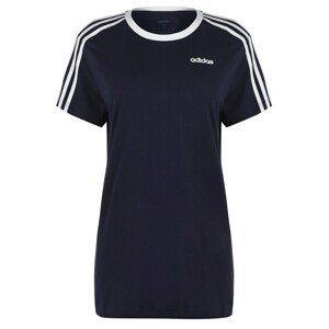 Adidas Essentials 3 Stripe T Shirt Ladies