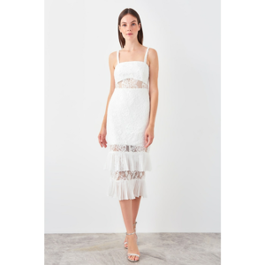 Trendyol Ekru Lace Detailed Dress