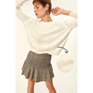 Trendyol Ecru Scaly Knitwear Sweater