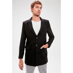 Trendyol Black Men's Front Button Pocket Coat