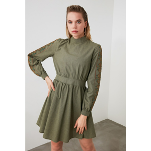 Trendyol Khaki Embroidered Dress