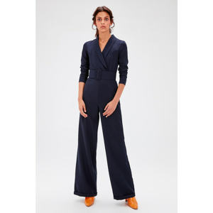 Trendyol Navy BeltEd Jumpsuit