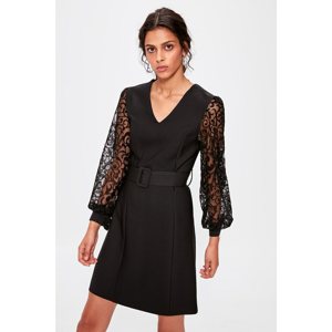 Trendyol Black Lacy Belt Dress