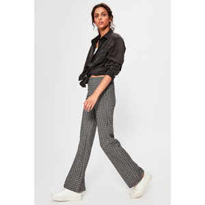 Trendyol Black Checked Knitted Pants