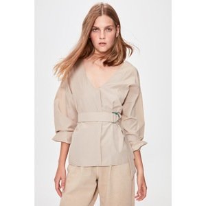 Trendyol Beige Binding Detailed Blouse