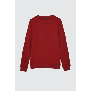 Trendyol Burgundy Men's Bicycle Collar Long Sleeve Sweatshirt