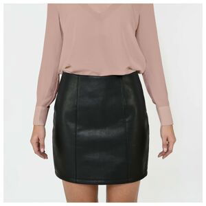 Firetrap Blackseal Black PU Skirt