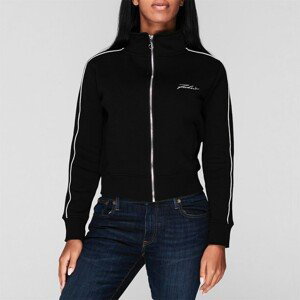 Fabric Piped Funnel Zip Jacket Ladies
