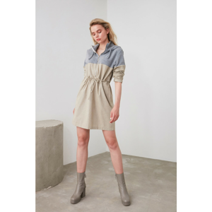 Trendyol Beige Hooded Dress