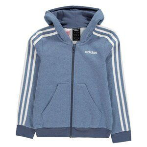 Adidas Girls 3-Stripes Zip Track Top Hoodie