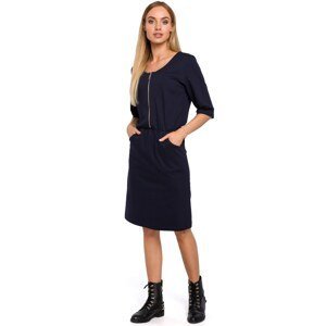 Made Of Emotion Woman's Dress M476 Navy Blue