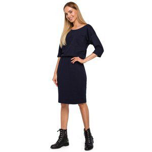 Made Of Emotion Woman's Dress M478 Navy Blue