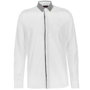 Pierre Cardin Jacquard Collar Long Sleeve Shirt Mens