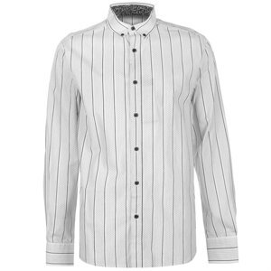 Pierre Cardin Textured Stripe Long Sleeve Shirt Mens