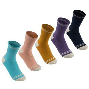 Lee Cooper 5 Pack Colour Socks Ladies