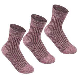 Lee Cooper 3 Pack Rib Crew Socks Ladies