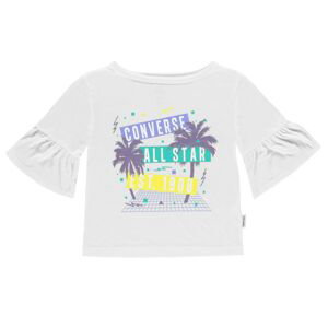 Converse Ruffle T-Shirt Junior Girls