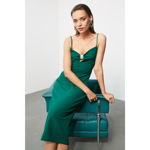 Trendyol Emerald Green Accessory Detailed Dress