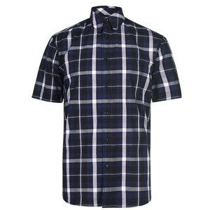 Pierre Cardin Check Print Short Sleeve Shirt Mens