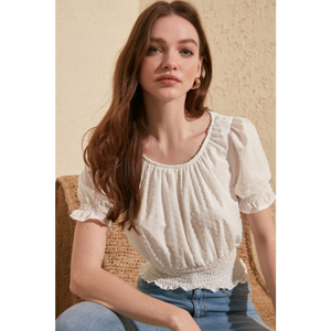 Trendyol White Crop Blouse