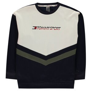 Tommy Sport Colour Block Terry Logo Sweatshirt