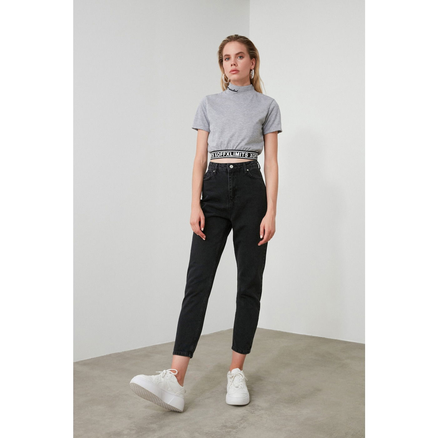 Dámske rifle Trendyol High Waist Mom