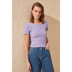 Trendyol Lilac Corduroy Knitted Blouse