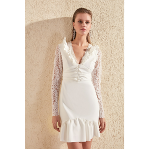 Trendyol Ekru Lace Detailed Dress