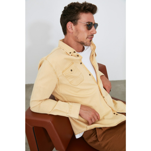 Trendyol New Shirt With Yellow Male Metal Button