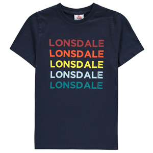 Lonsdale Rainbow Logo T-Shirt Junior Boys