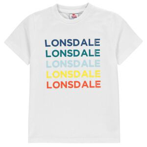 Lonsdale Rainbow Logo T-Shirt Junior Boys