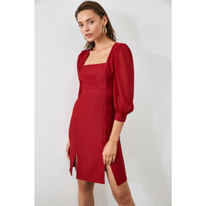 Trendyol Burgundy Slit Detailed Dress