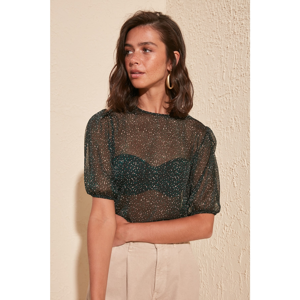 Trendyol Green Arm Ruffled Blouse