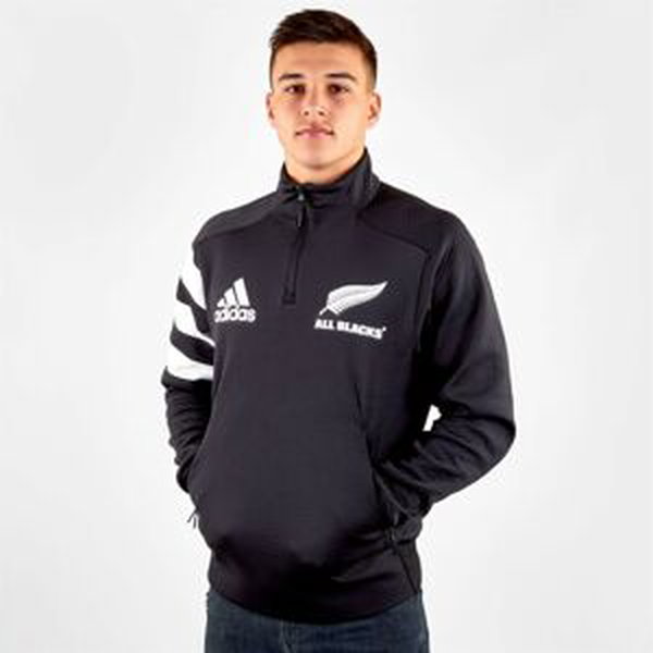 Adidas New Zealand All Blacks Half Zip Pullover Mens
