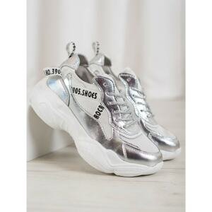 GOODIN SILVER LEATHER SNEAKERS