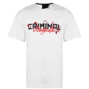 Criminal Damage Flower Text T Shirt