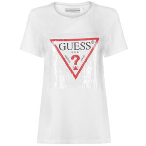 Guess Sequin Logo T Shirt