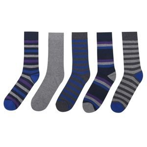 Wildfeet Square and Stripe 5 Pack Socks