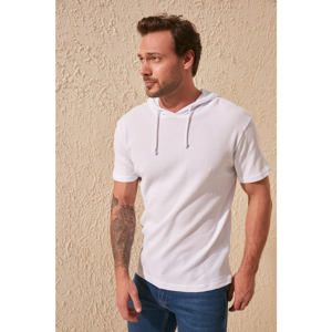 Trendyol White Men Short SleeveHood T-Shirt