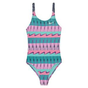 Nike Racerback Patterned Swimsuit Junior Girls