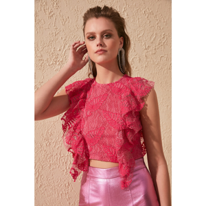 Trendyol Rose Dry Clamping Detailed Blouse