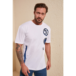 Trendyol White Men Printed T-Shirt