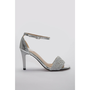 Trendyol Silver Knitted Detailed Women's Classic Heels
