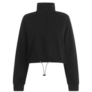 Golddigga Crop  quarter  Zip Sweater Ladies